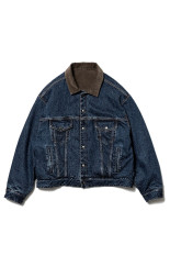 Reversible Trucker Jacket - Indigo/Brown (U26F-18-0001)