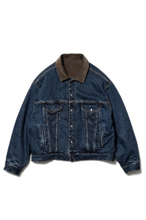 Reversible Trucker Jacket - Indigo/Brown (U26F-18-0001)