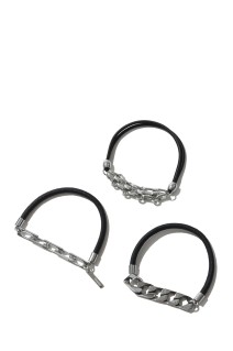 Chunky Chain Hair Ties(3-piece)-SILVER(hp04926)