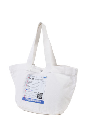 【in・stru(men-tal).】COTTON CANVAS TOTE BAG-WHITE(I17BG701)
