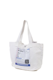 【in・stru(men-tal).】COTTON CANVAS TOTE BAG MINI-WHITE(I17BG702)