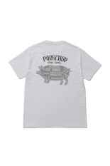 PORK BACK TEE / WHITE x BLACK GRAY