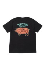 PORK BACK TEE / BLACK x GRAY ORANGE