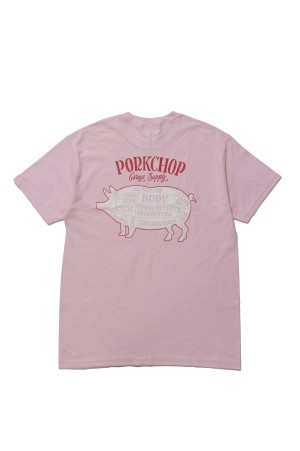 PORK BACK TEE / PINK x RED WHITE