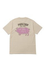 PORK BACK TEE / CREAM x BLACK PINK