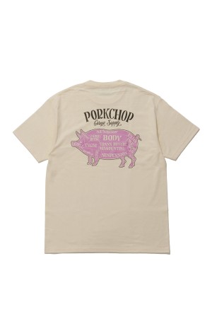 PORK BACK TEE / CREAM x BLACK PINK