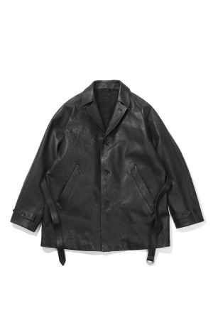 PATINA HORSE-HIDE VEHICLE COAT / PATINA BLACK (262OJ-JK22)