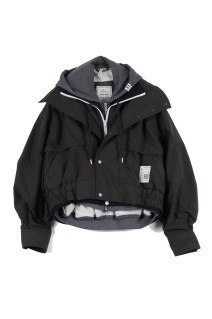 THREE LAYERED BONBER JACKET - BLACK (K17BL331)