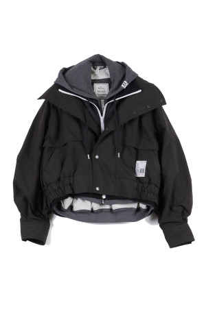 THREE LAYERED BONBER JACKET - BLACK (K17BL331)