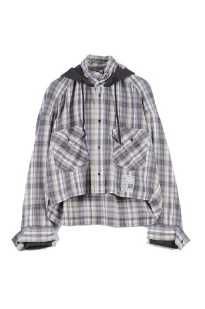 HOODIES CHECK SHIRTS - BLACK (K17SH441)