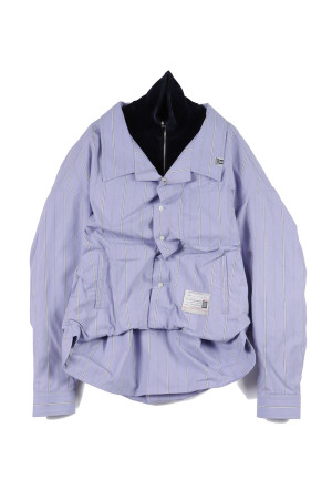 LAYERED STRIPE SHIRTS - BLUE (B17SH221)