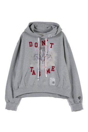 CAT PRINTED HOODIE - GRAY (K17HD741)