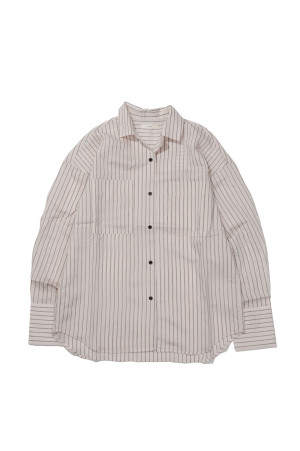 Opencollar Stripe Shirts -PINK (62620414)