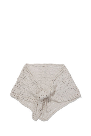 Crochet Triangle Scarf -IVORY (62621034)