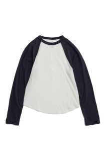 Cashmere Silk Raglan Long Sleeve T-Shirt -NAVY(31262416403)