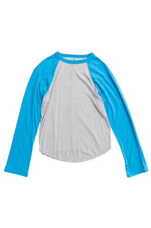 Cashmere Silk Raglan Long Sleeve T-Shirt -BLUE(31262416403)