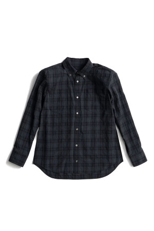 Check Shoulder Padded Shirt -NAVY(31262316104)