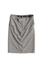 Double-Waist Drape Midi Skirt -MULTI(31262515603)