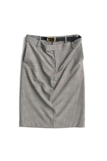 Double-Waist Drape Midi Skirt -MULTI(31262515603)