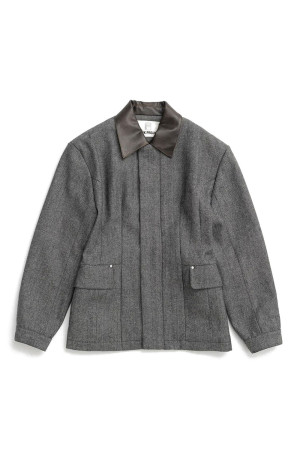 Wool Hourglass Barn Jacket -GRAY(31262216104)