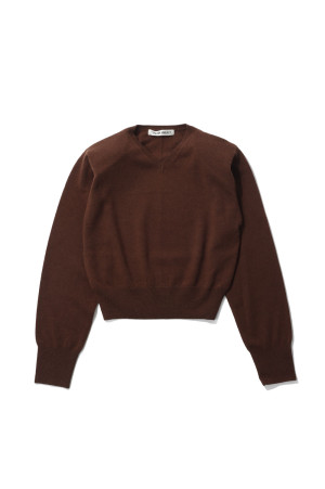 Merino Wool Shoulder Pad Knit -BROWN(31262365105)