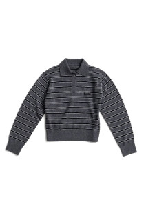 Border Knit Polo -GRAY(31262365606)