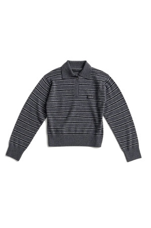 Border Knit Polo -GRAY(31262365606)