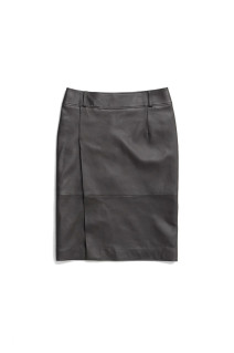 Sheepskin leather slit skirt -BROWN(31262515604)