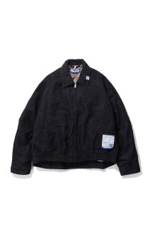 CORDUROY ZIP BLOUSON-NAVY(I17BL041)*