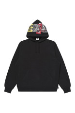 ASSORTED LABELS EMBROIDERED HOODIE - BLACK（BEPFW26CS09）