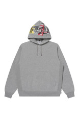 ASSORTED LABELS EMBROIDERED HOODIE - HEATHER GRAY（BEPFW26CS09）