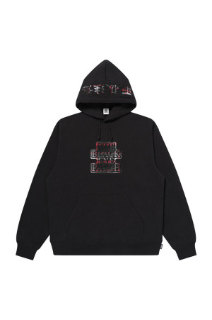 PLAID FLANNEL OG LABEL HWC HOODIE - BLACK（BEPFW26CS11）