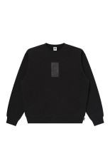 HWC LEATHER PATCH CREW SWEAT - BLACK（BEPFW26CS18）