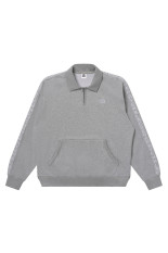 KANJI TAPED HEAVYWEIGHT HALF ZIP SWEAT - HEATHER GRAY（BEPFW26CS20）