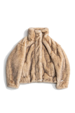 Synthetic Fur Blouson - BEIGE (31262135903)