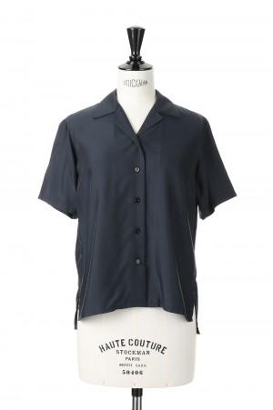 Cupra Open-collar Shirt -NAVY-(GL181-50017) | セレクトショップ