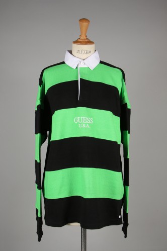 guess long sleeve rugby shirt